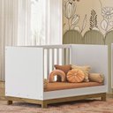 Ver imagem 2 de Berço Americano Mini Cama Q Encanto Slim Branco Acetinado Ambiente - Qmovi