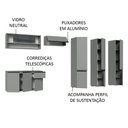 Ver imagem 5 de Armário de Cozinha Completa Suspenso 320cm Cinza Nice Madesa 04
