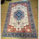 Ver imagem 3 de Tapete Sala 240x350 Cm Classico Oriental Kazak Bege Azul