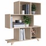 Estante para Livros Aurora 2 Portas Nature/Verde - Bentec - 2