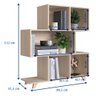 Estante para Livros Aurora 2 Portas Nature/Verde - Bentec - 3
