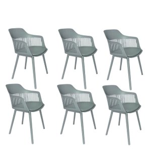 Kit com 4 Cadeira Marcela Montreal Sala Cozinha Jantar 140pp Cinza