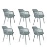 Kit com 4 Cadeira Marcela Montreal Sala Cozinha Jantar 140pp Cinza - 1