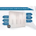 Ver imagem 2 de Guarda Roupa Master 8.4 + Cômoda Master 2.4 Branco - Santos Andirá
