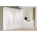 Ver imagem 1 de Guarda Roupa Master 8.4 + Cômoda Master 2.4 Branco - Santos Andirá