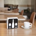 Ver imagem 2 de Kit 12 Porta Guardanapo Decorativo Taça e Garrafa de Vinho Preto Acrílico