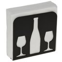 Ver imagem 1 de Kit 12 Porta Guardanapo Decorativo Taça e Garrafa de Vinho Preto Acrílico