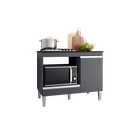 Ver imagem 1 de Balcão Cozinha para Cooktop e Forno Microondas Carla Cinza - Ajl