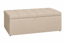 Ver imagem 2 de Recamier Calçadeira Baú Carla para Quarto Cama Casal 140 Cm Suede Bege do Lar Móveis e Decoração