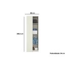 Ver imagem 3 de Módulo de Quarto Solteiro Guarda Roupa Canto Reto C- 1 Porta Mc14 Seletto Areia - Henn
