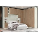 Ver imagem 5 de Módulo de Quarto Solteiro Guarda Roupa Canto Reto C- 1 Porta Mc14 Seletto Areia - Henn