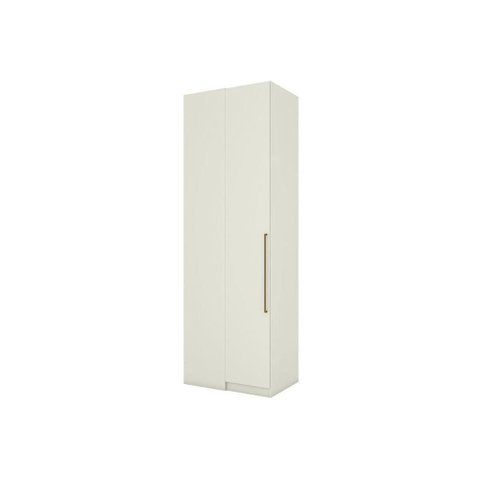 Módulo de Quarto Solteiro Guarda Roupa Canto Reto C- 1 Porta Mc14 Seletto Areia - Henn