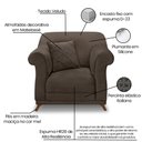 Ver imagem 3 de Poltrona Decorativa Apollo Veludo Marrom 2231 - Montanaris Decor