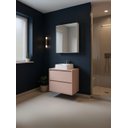 Ver imagem 1 de Gabinete para Banheiro com Cuba e Armario 60cm Mdf Rosa Dubai - On Móveis