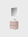Ver imagem 5 de Gabinete para Banheiro com Cuba e Armario 60cm Mdf Rosa Dubai - On Móveis