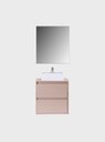 Ver imagem 4 de Gabinete para Banheiro com Cuba e Armario 60cm Mdf Rosa Dubai - On Móveis