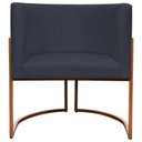 Ver imagem 5 de Poltrona Decorativa Recepção Luna Suede Cores Base de Ferro Bronze - Preto, Suede