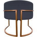 Ver imagem 2 de Poltrona Decorativa Recepção Luna Suede Cores Base de Ferro Bronze - Preto, Suede