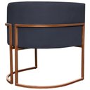 Ver imagem 3 de Poltrona Decorativa Recepção Luna Suede Cores Base de Ferro Bronze - Preto, Suede
