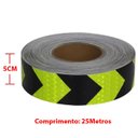 Ver imagem 2 de Faixa Refletiva Sinalizadora Kit 50 Uni 25 Metros Seta Segurança Fluorescente Caminhao Transito Via