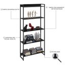 Ver imagem 3 de Estante Livreiro Multiuso Dynamica Industrial 80cm 5 Prateleiras C08 Preto Ônix - Mpozenato