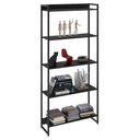 Ver imagem 1 de Estante Livreiro Multiuso Dynamica Industrial 80cm 5 Prateleiras C08 Preto Ônix - Mpozenato