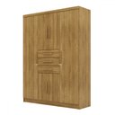 Ver imagem 2 de Guarda-roupa Casal Taurus 6 Portas 3 Gavetas Nature - Pnr Móveis
