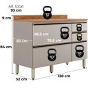 Ver imagem 5 de Cozinha Modulada 4 Pecas 270 Cm Ripado Dp2704 Nogueira Nude Prime Demartez