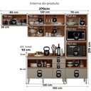 Ver imagem 6 de Cozinha Modulada 4 Pecas 270 Cm Ripado Dp2704 Nogueira Nude Prime Demartez