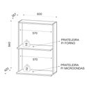 Ver imagem 2 de Suporte para Microondas e Forno Lauren Grafite Maderatto Móveis