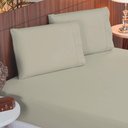 Ver imagem 2 de Kit Roupa de Cama Casal 3 Peças 400 Fios Toque Suave Cor:bege