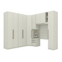 Ver imagem 2 de Quarto Modulado Solteiro Completo 9 Portas 3 Gavetas Canto Oblíquo Seletto Henn