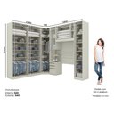 Ver imagem 4 de Quarto Modulado Solteiro Completo 9 Portas 3 Gavetas Canto Oblíquo Seletto Henn