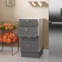 Ver imagem 4 de Balcão 4 Gavetas 40cm sem Tampo Arizona CabeCasa MadeiraOriginals Cinza/Branco