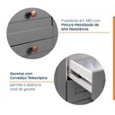 Ver imagem 5 de Balcão 4 Gavetas 40cm sem Tampo Arizona CabeCasa MadeiraOriginals Cinza/Branco