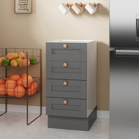 Balcão 4 Gavetas 40cm sem Tampo Arizona CabeCasa MadeiraOriginals