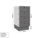 Ver imagem 3 de Balcão 4 Gavetas 40cm sem Tampo Arizona CabeCasa MadeiraOriginals