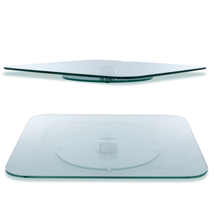 Prato Giratório Quadrado Moderno Vidro Temperado 8mm X 90cm