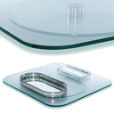 Ver imagem 3 de Prato Giratório Quadrado Moderno Vidro Temperado 8mm X 90cm