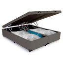 Ver imagem 3 de Cama Box Baú Casal Bipartido Sintético Sereneprime Cinza 138x188x44