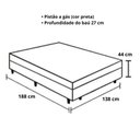 Ver imagem 5 de Cama Box Baú Casal Suede Luxo - Gs Kamas - Acabamento Reforçado, Amplo Espaço (preto)