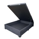 Ver imagem 2 de Cama Box Baú Casal Suede Luxo - Gs Kamas - Acabamento Reforçado, Amplo Espaço (preto)