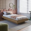 Ver imagem 1 de Cama Solteiro Suspensa Mel 92x192x25,5cm MDP Zurique Quarto Art In Móveis