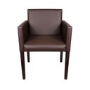 Ver imagem 3 de Poltrona Nina Executiva para Sala de Recepção em Tecido Sintético - Marrom - Cor: Marrom