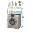 Ver imagem 1 de Rack Portatil Organizador 3 Prateleiras Lavanderia Banheiro Utilidades Maquina Lavar Casa Azul
