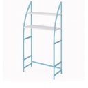 Ver imagem 3 de Rack Portatil Organizador 3 Prateleiras Lavanderia Banheiro Utilidades Maquina Lavar Casa Azul