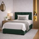 Ver imagem 2 de Kit 5 Peças Cabeceira Modular Cama Box 60x20 Solteiro Cores:verde