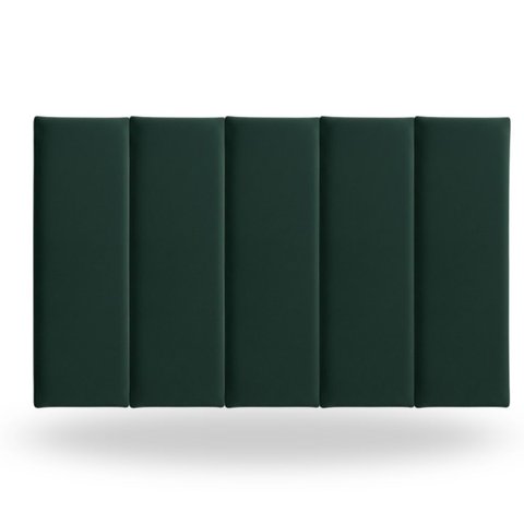 Kit 5 Peças Cabeceira Modular Cama Box 60x20 Solteiro Cores:verde