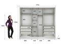 Ver imagem 4 de Guarda Roupa Casal com Espelho 6 Portas 6 Gavetas - Livorno-branco - Móveis Novo Horizonte