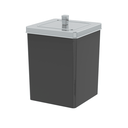 Ver imagem 1 de Lixeira Quadrada 6,5 Litros Ref.530 - Preto/cromado